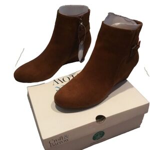NWT Croft & Barrow Ortholite Eco Carmen Cognac Boot 9M Foam Insoles Comfort